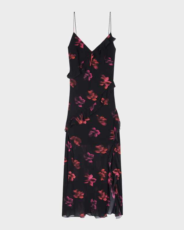 Kariselle Floral Chiffon Midi Dress